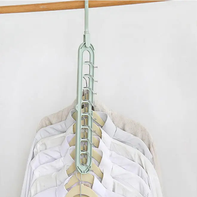 9 Hole Space Saving Hanger Multi-function Rotatable Hanger